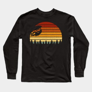 Vintage Sunset Climbing Gift For Climbers Long Sleeve T-Shirt